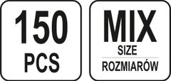 YATO KOMPLET JEKLENIH KOVIČNIH MATIC M3-M10, 150 KOSOV YT-36481