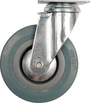 Vorel Vrtljivo kolo s sivo gumo 75 mm / 87362 /