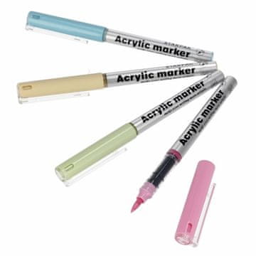 STARPAK Akrilni čopičasti markerji , 4 pastelne barve