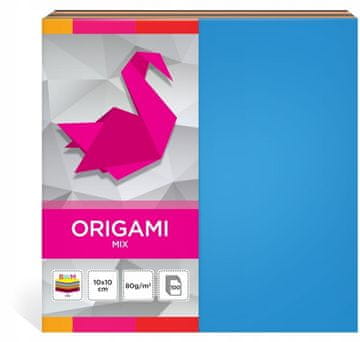 Interdruk Origami papir 10x10 cm barvni dvostranski 80g 100 listov