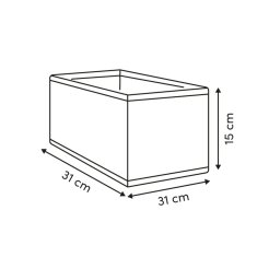 5Five® Bež škatla za shranjevanje 15 x 31 cm