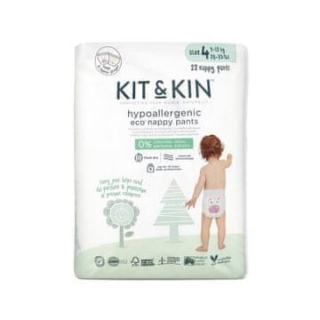 KIT&KIN hipoalergene plenice za dojenčke, velikost 4 (9-15 kg), 22 kosov
