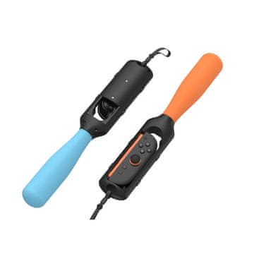 držalo za Joy-Con BASEBALL SET za NS/NS2 v barvi Inferno oranžne in hidro modre