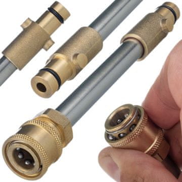 Rosfix Sulica/adapter (1/4QRC-Gerni) Bajonetni nastavek za priključitev pribora s hitrim priključkom 1/4" za serije Nilfisk / Gerni / Husqvarna / Sthil