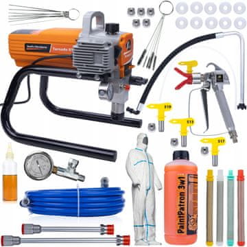 Rosfix Mega Set Tornado RT1 UltraSpray 1800W 22MPA 2,2L/min Enota za barvanje z dodatki