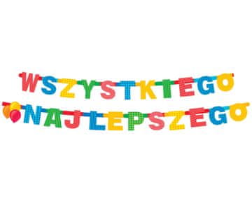 GoDan Girlanda 230 cm VSE NAJBOLJŠE ZA ROJSTNI DAN | PF-GWSN