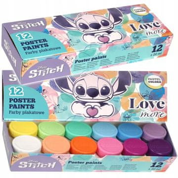 Barve za plakate Stitch 20 ml 12 pastelnih barv 1972 5531