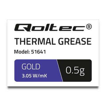 Qoltec Termalna pasta 3,05 W/mK | 0,5 g | zlata