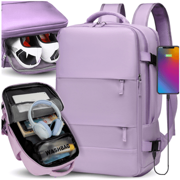 WIZZAIR POTOVALNI NAHRBTNIK 40x30x20 ROČNA PRTLJAGA USB