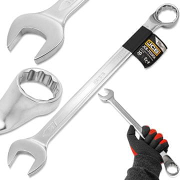 JCB ODPRTI KLJUČ 75 STOPINJ POD KOTOM 30 mm CR-V JEKLO DVOJNI