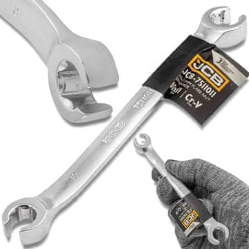 JCB RAZDELNI OBROČNI KLJUČ 10x11 mm 2-STRANSKI Cr-V 6-KOTNI