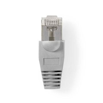 Nedis vtič RJ45 | Moški | Trdna UTP CAT5 | Naravnost | Pozlačeno | 10 kosov | PVC | Siva / prozorna | Škatla