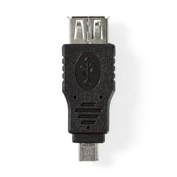 Nedis USB Micro-B adapter | USB 2.0 | USB Micro-B moški | USB-A ženski | 480 Mbps | Ponikljano | PVC | Črna | pretisni omot