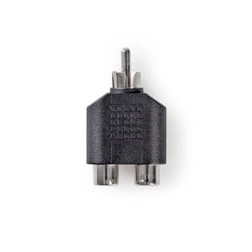 Nedis adapter za globokotonec | RCA moški | 2x RCA ženski | Ponikljano | Naravnost | ABS | Črna | 1 kos | Škatla