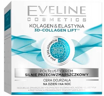 Eveline 3D-Collagen Lift Intense dnevna/nočna krema proti gubam 50 ml