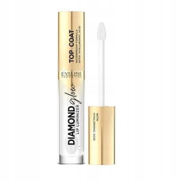 Eveline Cosmetics Eveline Diamond Glow - brezbarven nadlak za ustnice s hialuronsko kislino 4,5 g