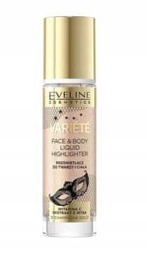 Eveline Cosmetics Eveline Variete tekoči osvetljevalnik za obraz in telo 01 šampanjsko zlato 30 ml
