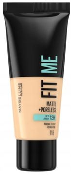 L’Oréal Maybelline Fit Me Matte+Poreless matirajoči tekoči puder 118 Nude 30 ml
