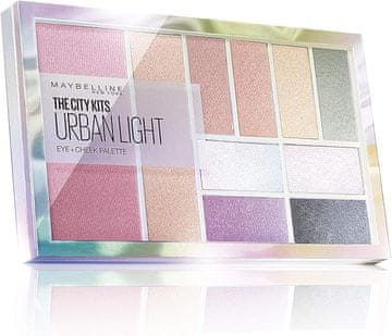 Maybelline The City Kits Urban Light paleta senčil za oči + rdečilo za lica + osvetljevalec 12 g