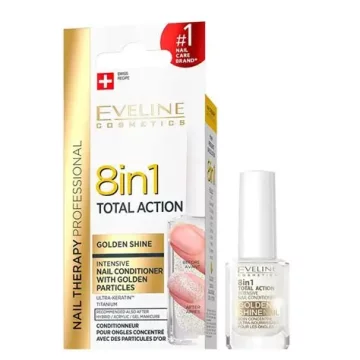 Eveline Cosmetics Eveline Total Action balzam za nohte Golden Shine