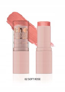 R She Glam rdečilo za lica v stiku 02 Soft Rose 10 g