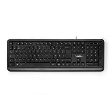 Nedis Žična tipkovnica | USB-A | Multimedija | AZERTY | FR Postavitev | Numerična tipkovnica