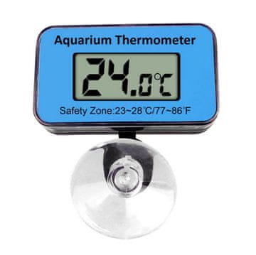 DE TERMOMETER ZA AKVARIJ IN TERARIJ, LCD, VODOTESEN, S PRISESKOM