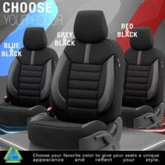 AMIO Komplet prevlek za avtosedež OTOM LIMITED 102 ČRNO/SIVA 3-ZIP
