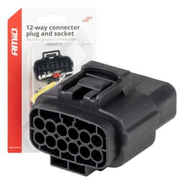 AMIO Komplet vodoodpornih električnih konektorjev 12 PIN 2,2 mm -04352