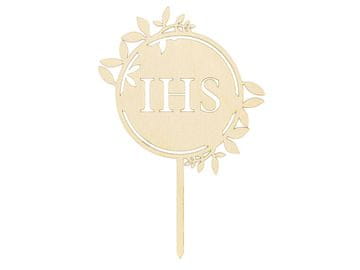 PartyDeco IHS Lesen okrasek za torto 23 cm