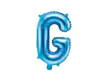 PartyDeco Folija balon črka "G" moder 35 cm
