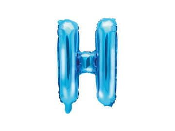 PartyDeco Folija balon črka "H" moder 35 cm