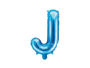 PartyDeco Folija balon črka "J" moder 35 cm