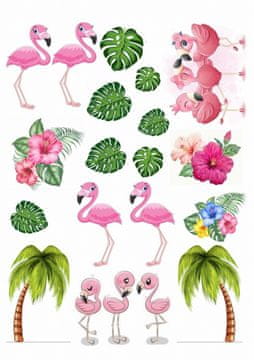 Tortni oblati A4 FLAMINGO TROPIKI PALME