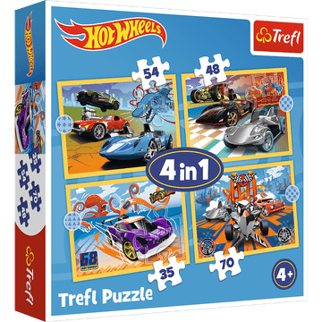 Trefl 34627 "4v1" Vozila Hot Wheels / Mattel Hot Wheels