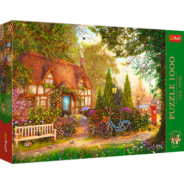 Trefl 10803 Puzzle 1000 Premium Plus - Čas za čaj: Koča s slamnato streho