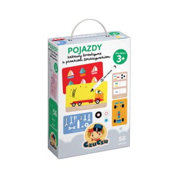 CzuCzu Vozila Izobraževalne igre z markerji in radirkami A