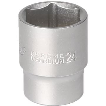 MJW Nasadni ključ velikosti 24 1/2" 6-kraki kratki krom vanadijevo jeklo 12024
