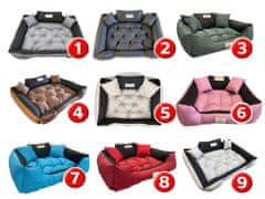 AIO FACTORY Pasja postelja KINGDOG 100x75 cm personalizirana vodoodporna roza