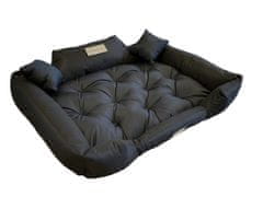 AIO FACTORY Pasja postelja KINGDOG 145x115 cm personalizirana vodoodporna črna