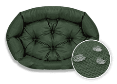 AIO FACTORY Pasja postelja 130x105 cm, personalizirana, vodoodporna, zelena