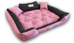 AIO FACTORY Pasja postelja KINGDOG 100x75 cm personalizirana vodoodporna roza