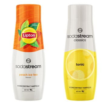 SodaStream 2x Lipton ledeni čaj breskva sirup + tonik