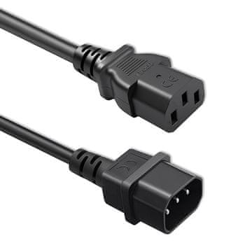 Podaljševalni kabel Qoltec IEC C13/C14 | 3x1,5 mm² | 1,8 m
