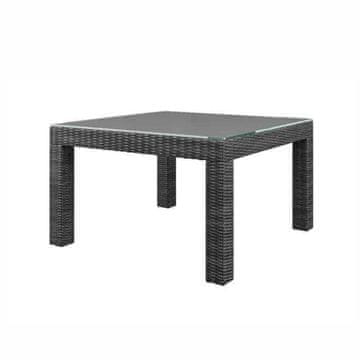 Pooltrend MILANO kvadratna miza za teraso 110x110 kraljevsko siva tehnoratan Homms