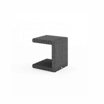 Pooltrend Ležalnik iz tehnoratana ROMEO 40x40 v kraljevsko sivi barvi Homms