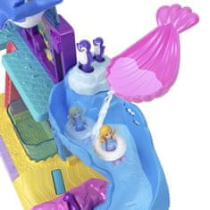 Mattel KOMPLET ZA VODNI PARK POLLY POCKET Z VODNIM TOBOGANOM, IGRIŠČEM, MINI PUNČKAMI + AVTO