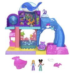 Mattel KOMPLET ZA VODNI PARK POLLY POCKET Z VODNIM TOBOGANOM, IGRIŠČEM, MINI PUNČKAMI + AVTO