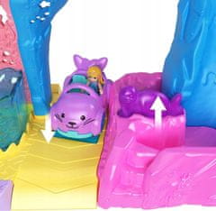 Mattel KOMPLET ZA VODNI PARK POLLY POCKET Z VODNIM TOBOGANOM, IGRIŠČEM, MINI PUNČKAMI + AVTO