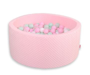 Bobono Minky suhi bazen V-40 cm z 200 žogicami - roza